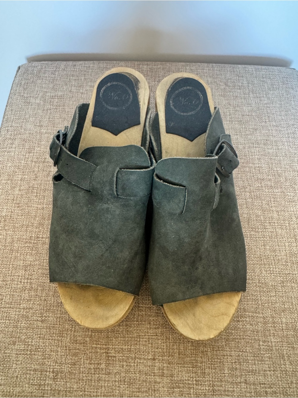 No. 6 - Women’s Navy Suede mule clogs